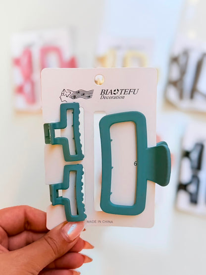 Modern Frame Hair Clip Set