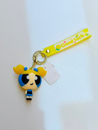 Power Puff Charm Keychain