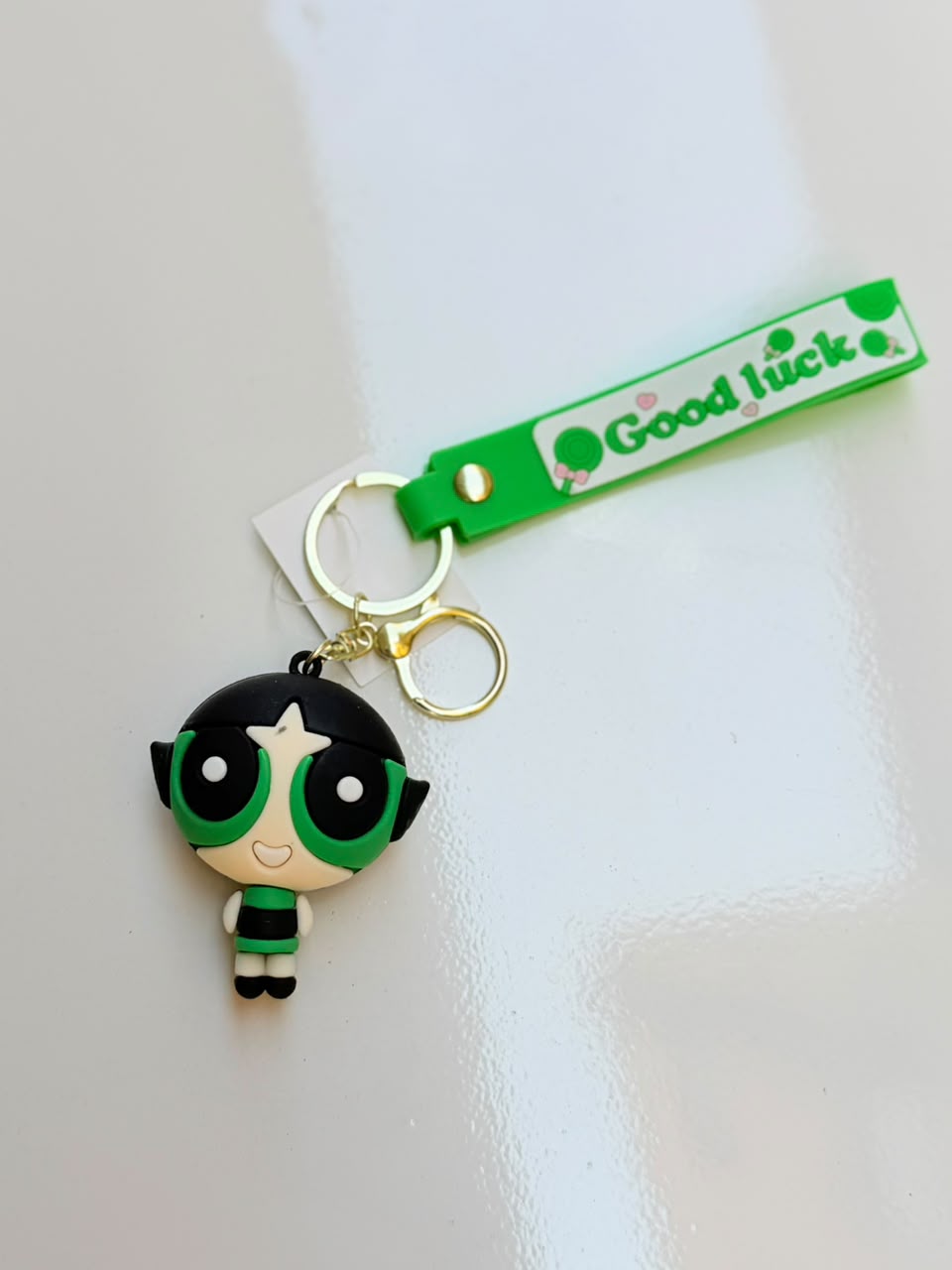 Power Puff Charm Keychain