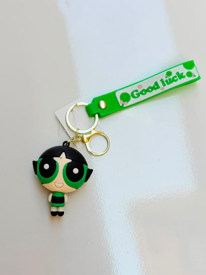 Power Puff Charm Keychain