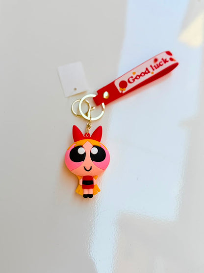 Power Puff Charm Keychain