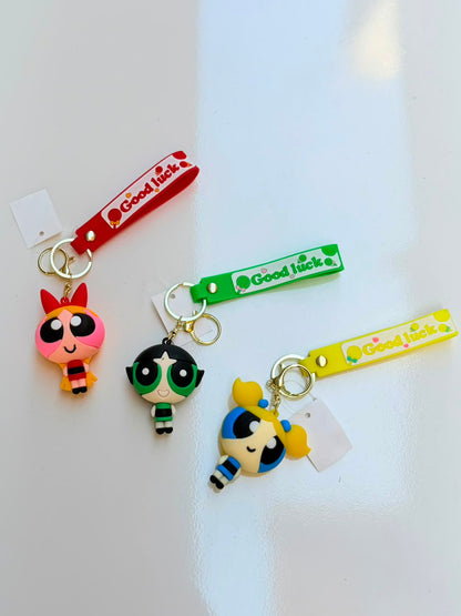 Power Puff Charm Keychain