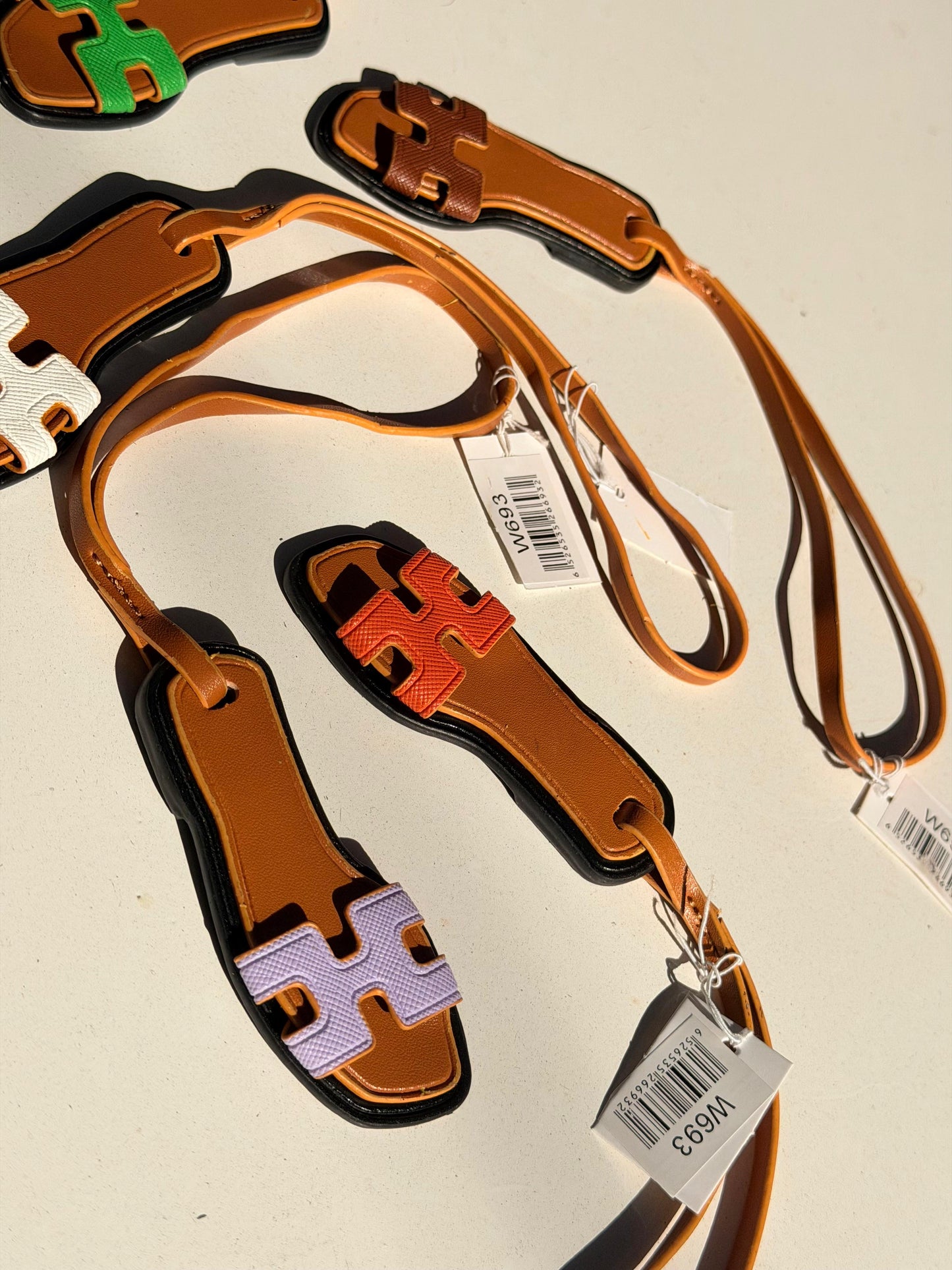 Mini Leather Sandal Bag Charm