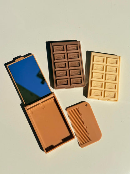 Chocolate Pocket Mirror & Comb