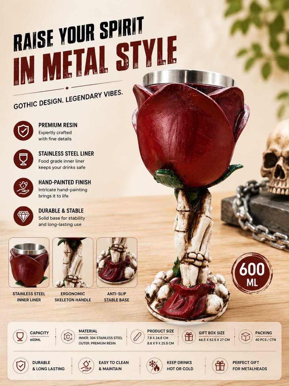 Crimson Rose Goblet
