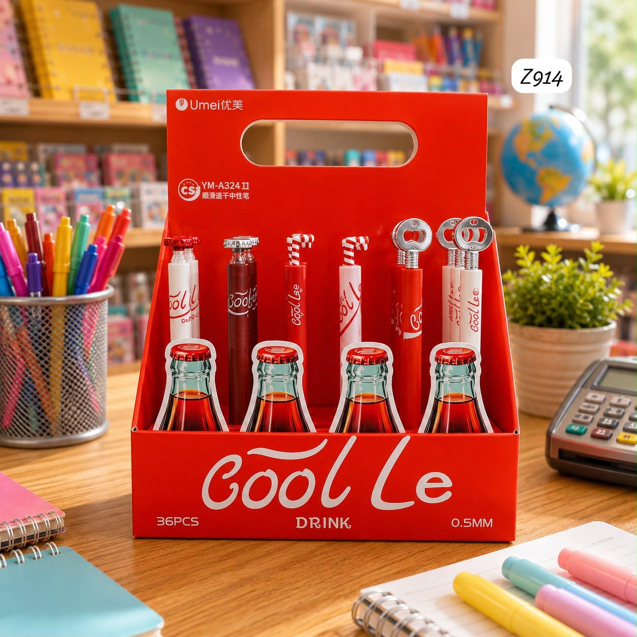 Cool Le Blue Gel Pen - Coca Cola Design
