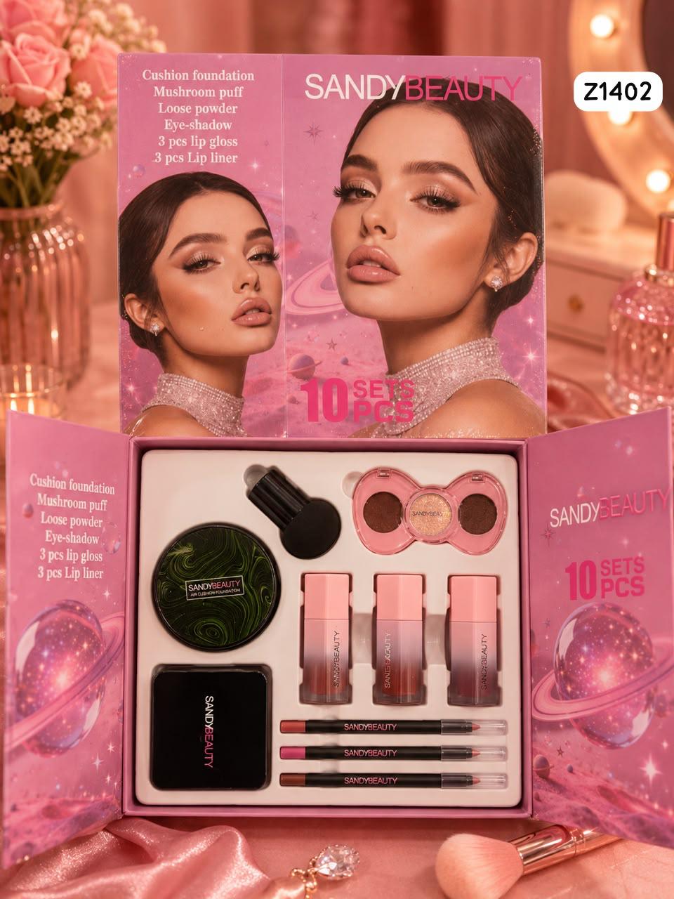Sandy Beauty 10pcs Set Makeup Box