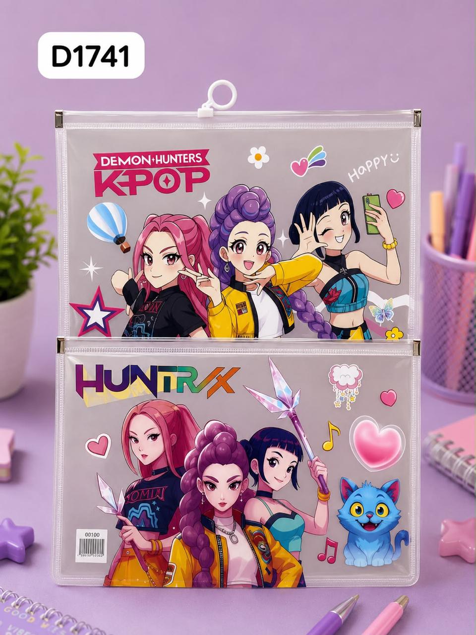 KPOP Demon X Hunters Zipper Paper File