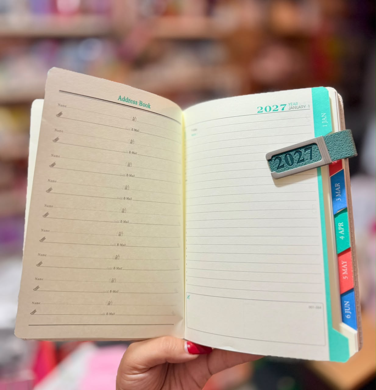 2027 Beige Leather Agenda - A5