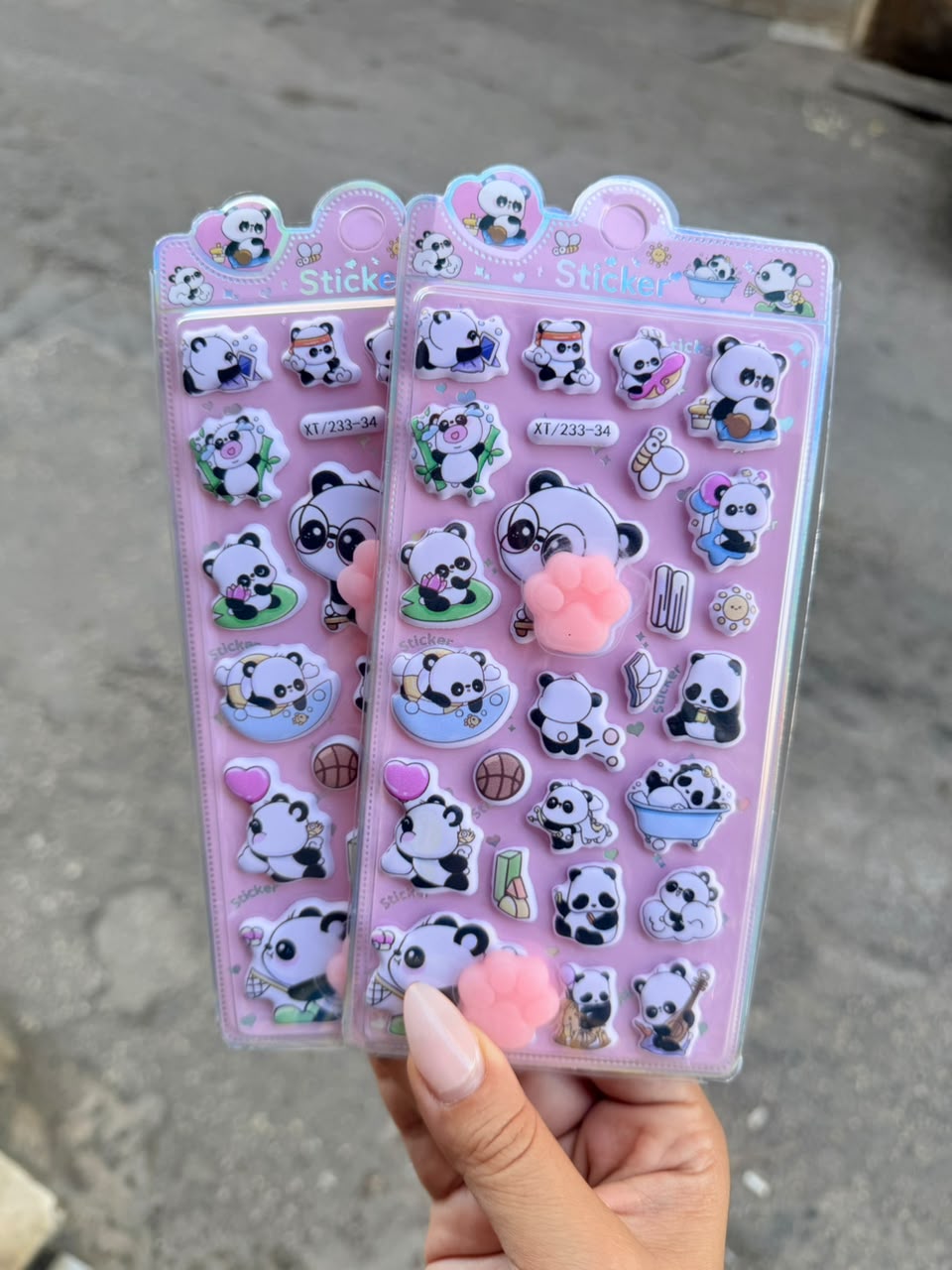 Panda Pop 3D Sticker Sheet