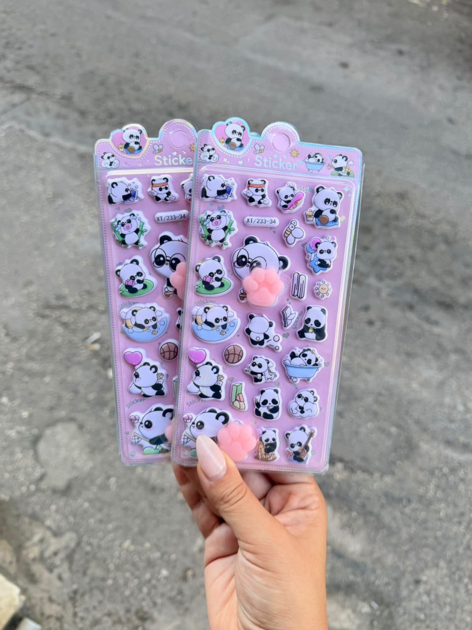 Panda Pop 3D Sticker Sheet