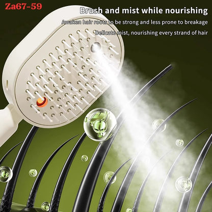 Electric Spray Retractable Air Cushion Comb - Purple