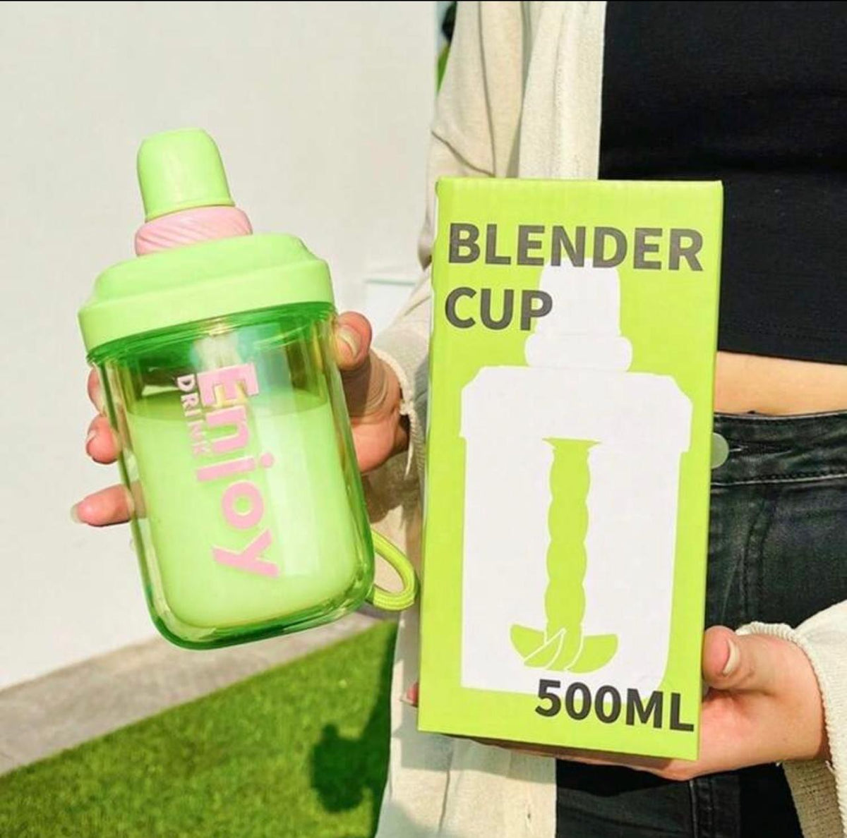 Portable Green Stirring Cup - 500ml