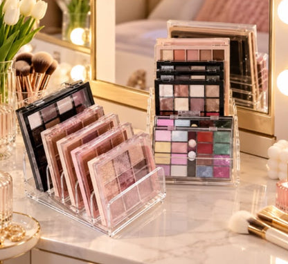 7 Slots Transparent Makeup Organizer - 2pcs set