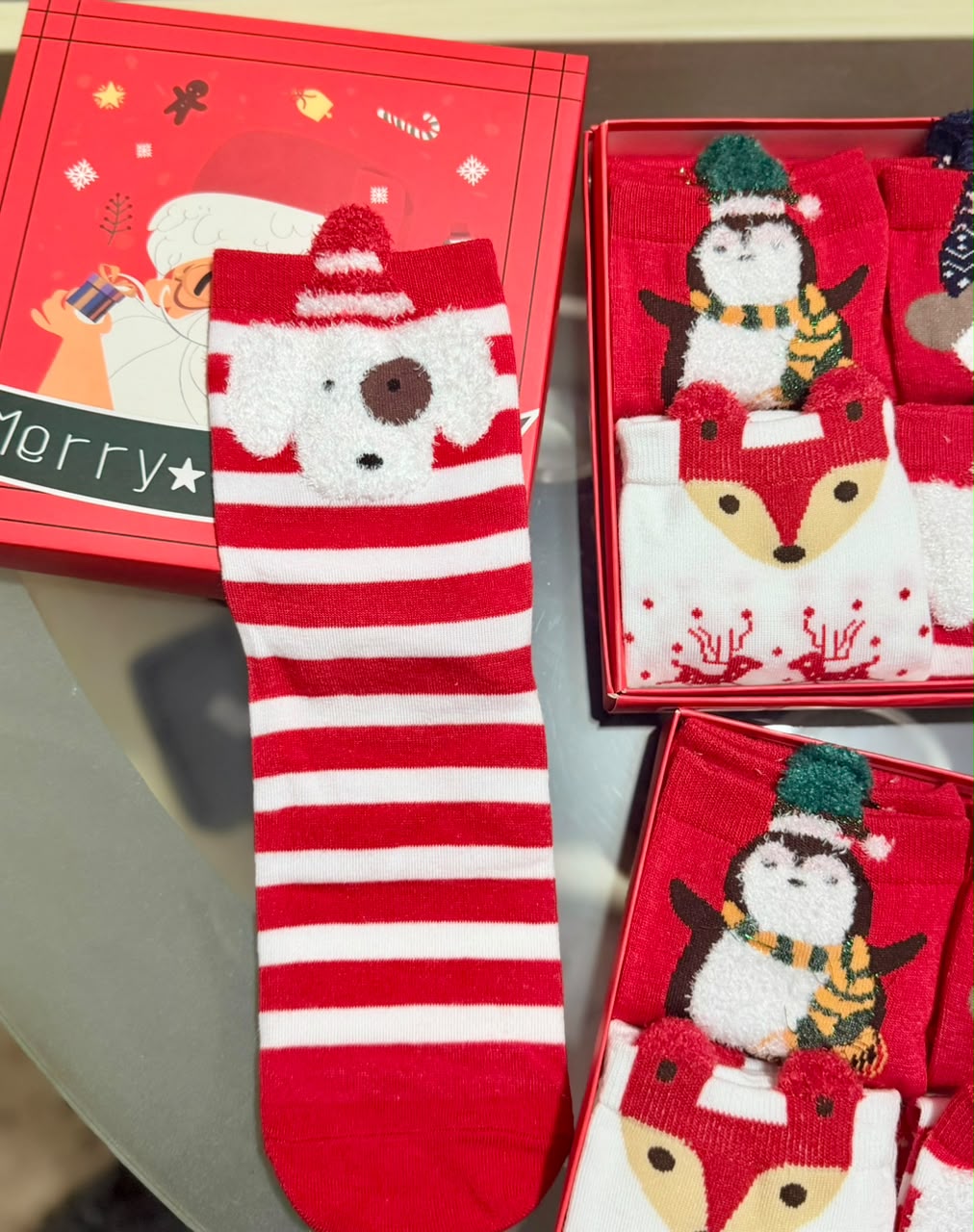 Christmas Character Socks – Gift Set of 4 Pairs