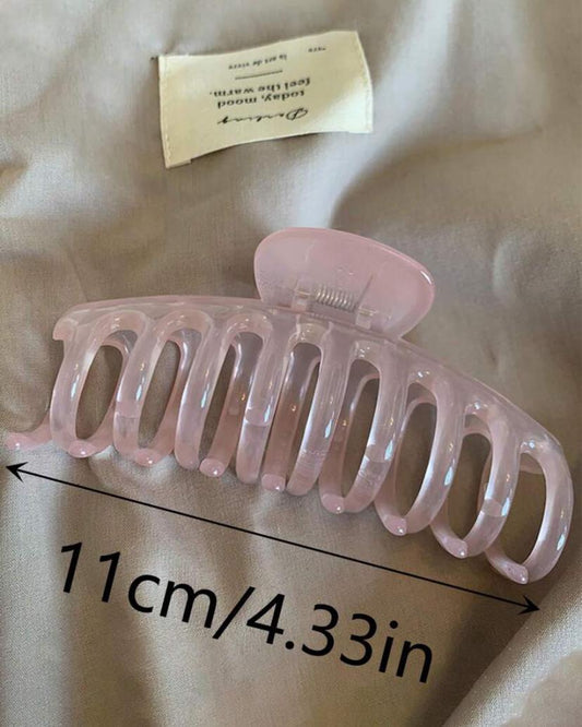 1 PC Women's Large Claws Hair Clips in Pink, Beige Colors