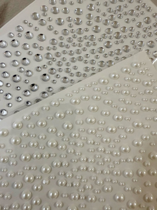1pc Sheet Pearl Stickers