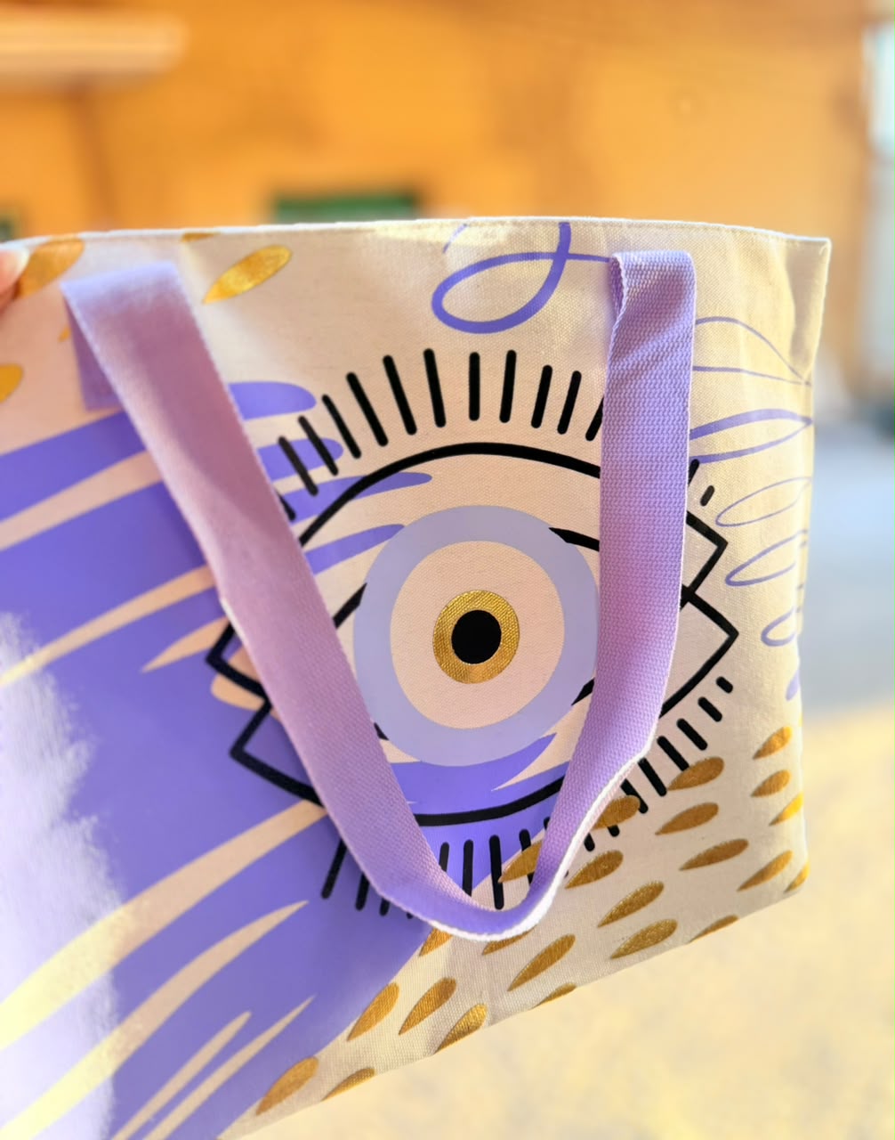 Large Evil Eye Beach Tote Bag