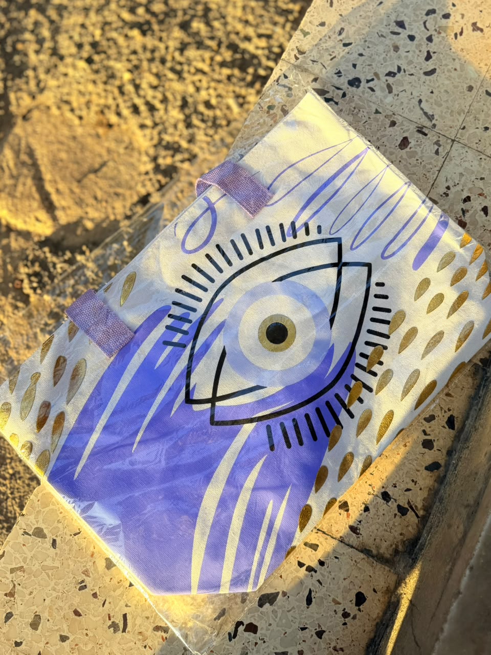 Large Evil Eye Beach Tote Bag