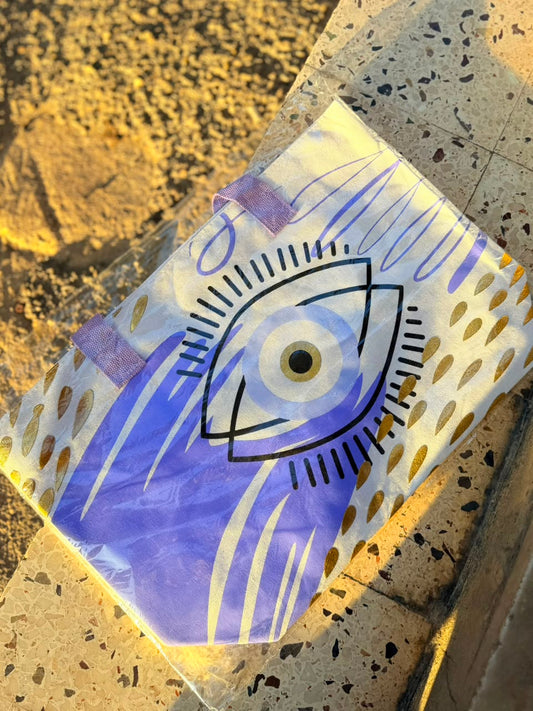 Large Evil Eye Beach Tote Bag