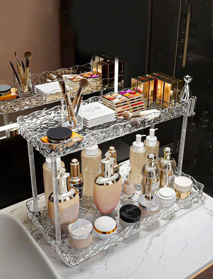 Crystal Glow Double Layer Storage Rack