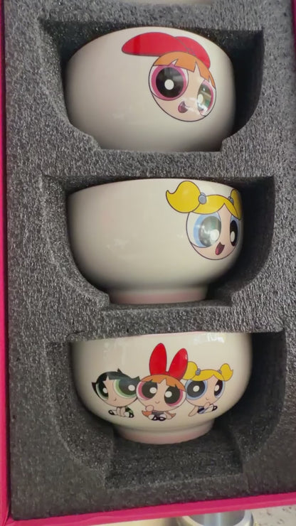 Powerpuff Girls Ceramic Bowl Set (4 Pieces)