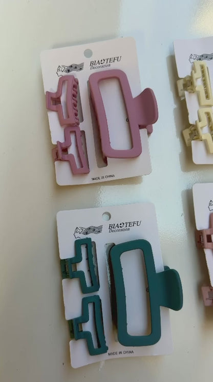 Modern Frame Hair Clip Set