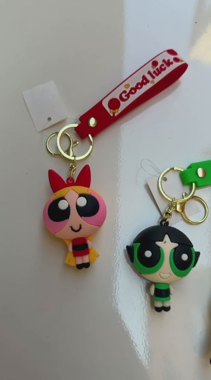 Power Puff Charm Keychain