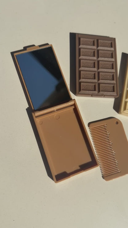 Chocolate Pocket Mirror & Comb
