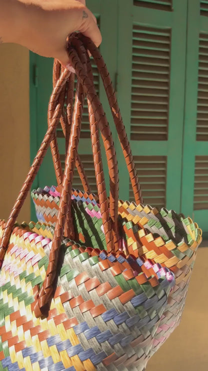 Multicolor Handwoven Tote Bag