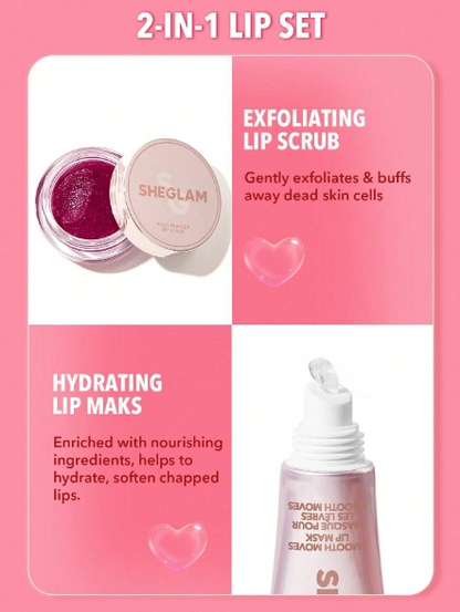 SHEGLAM Lip Scrub & Mask Set