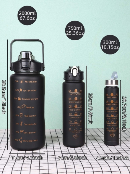 3pcs Water Bottle Set